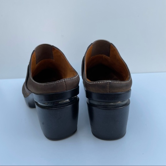 Cole Haan Nike Air Sara Brown Suede Mule Wedge Slip On Clog Shoes - US 10 B - Picture 3 of 5